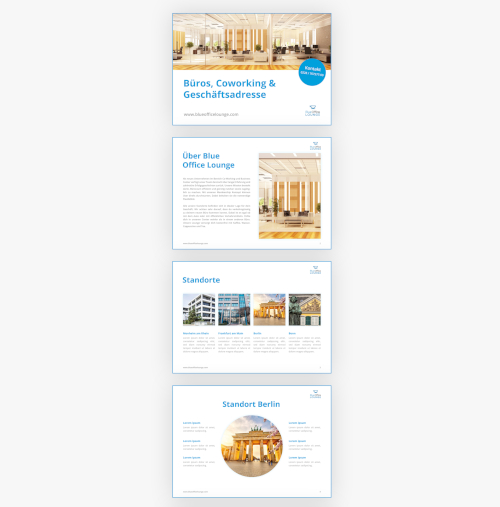 Präsentationsvorlagen für Coworking Anbieter