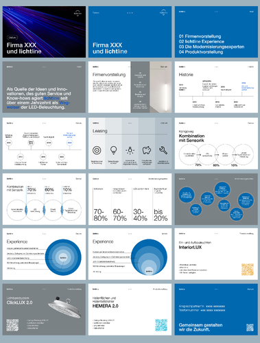 Präsentationsvorlagen für Leuchtenhersteller