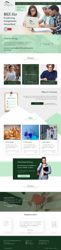 Webdesign für berufliches Schulzentrum für Ernährung, Gastgewerbe, Gesundheit