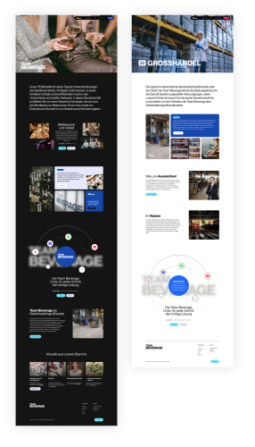 Webdesign für führende Dienstleistungs- und Handelsplattform der Getränkebranche