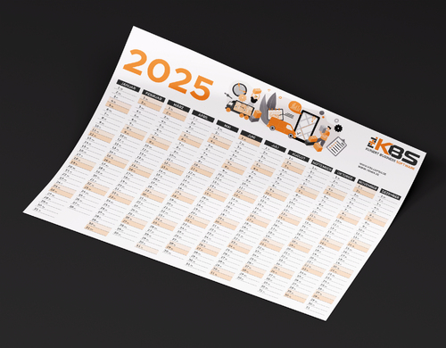 Neues Design für unseren Wandkalender 2025 Illustrationen für den Kalenderkopf